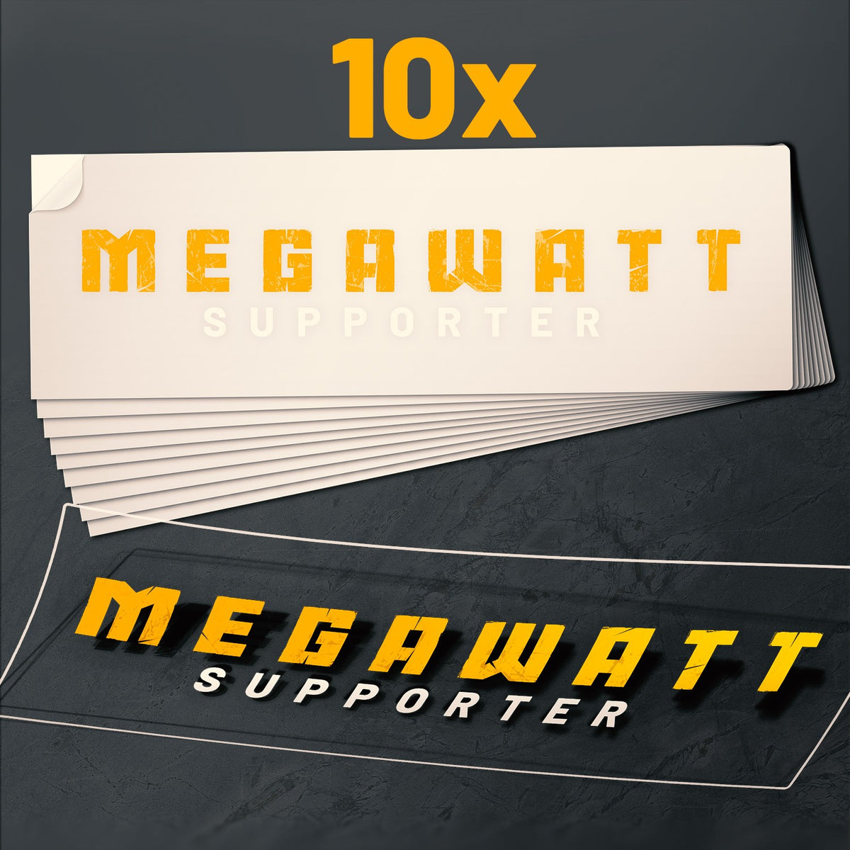 Megawatt Sticker-Set «Megawatt Supporter» à 10 Stück